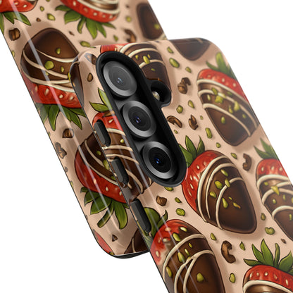 Chocolate Strawberries Phone Case – Dessert-Inspired Protective Case