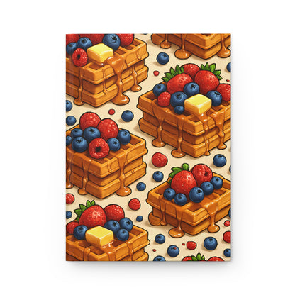 Berries and Waffles Notebook — Dessert-Inspired Hardcover Journal for Bakers | Sweet Pastry Notebooks