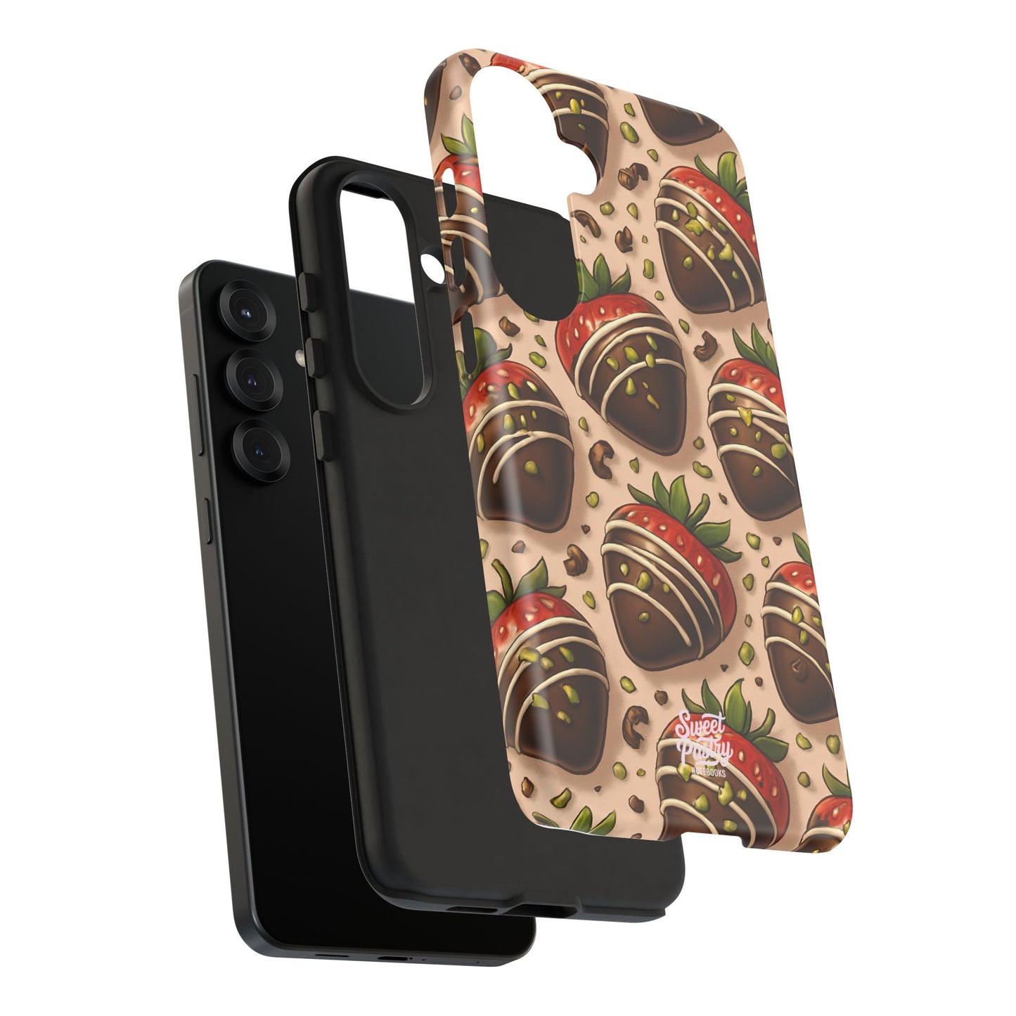 Chocolate Strawberries Phone Case – Dessert-Inspired Protective Case