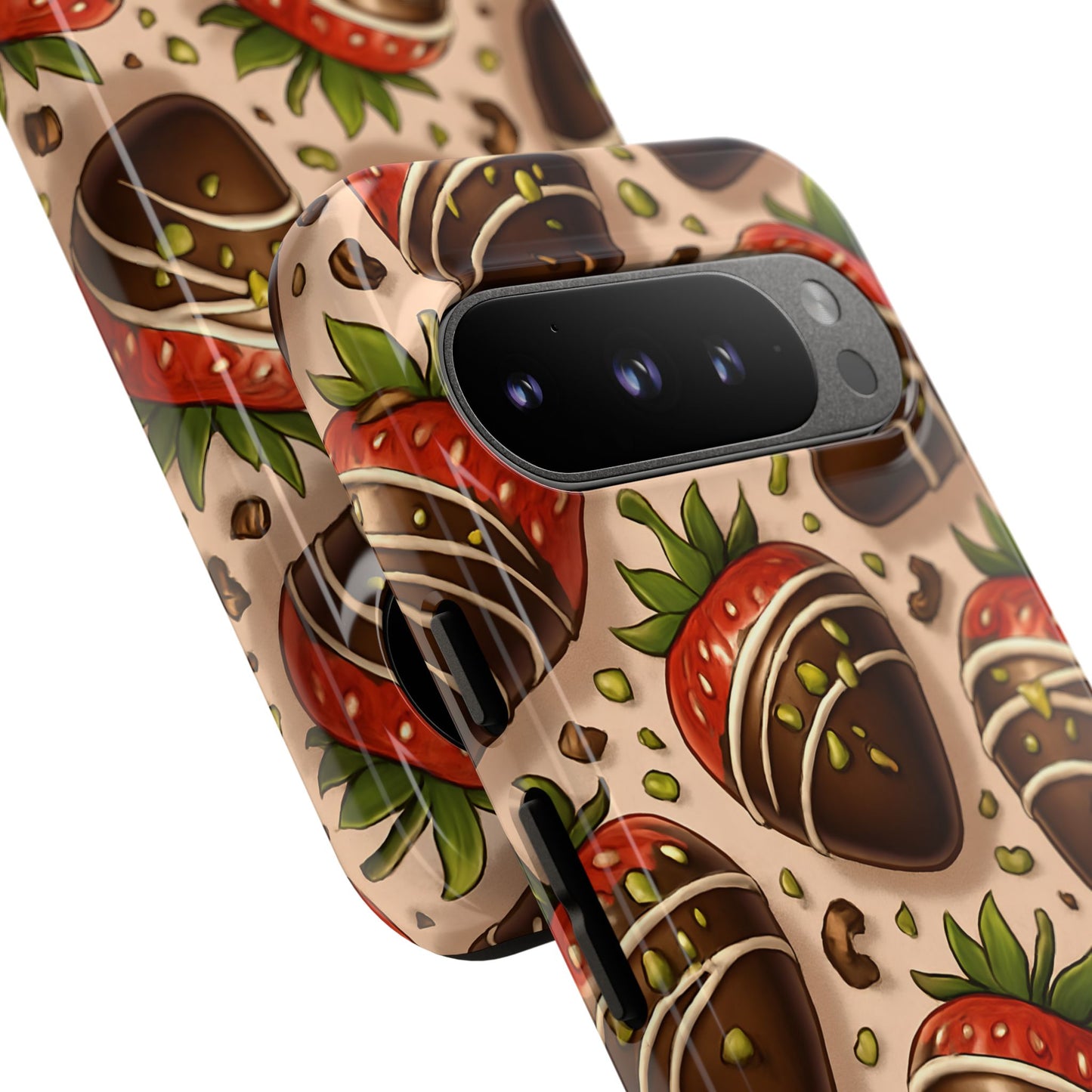 Chocolate Strawberries Phone Case – Dessert-Inspired Protective Case