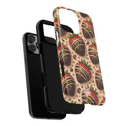 Chocolate Strawberries Phone Case – Dessert-Inspired Protective Case
