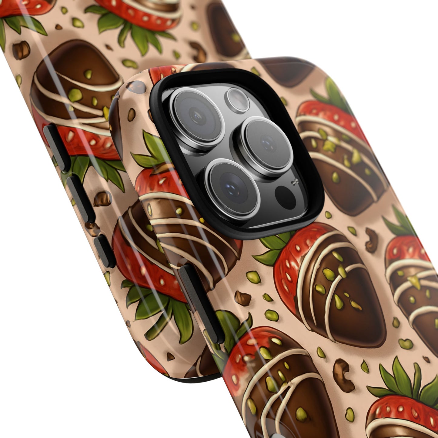 Chocolate Strawberries Phone Case – Dessert-Inspired Protective Case