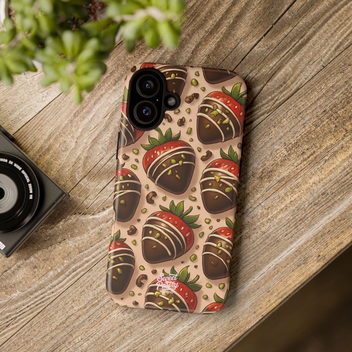 Chocolate Strawberries Phone Case – Dessert-Inspired Protective Case