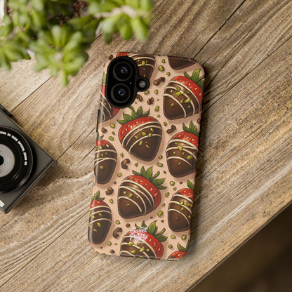 Chocolate Strawberries Phone Case – Dessert-Inspired Protective Case