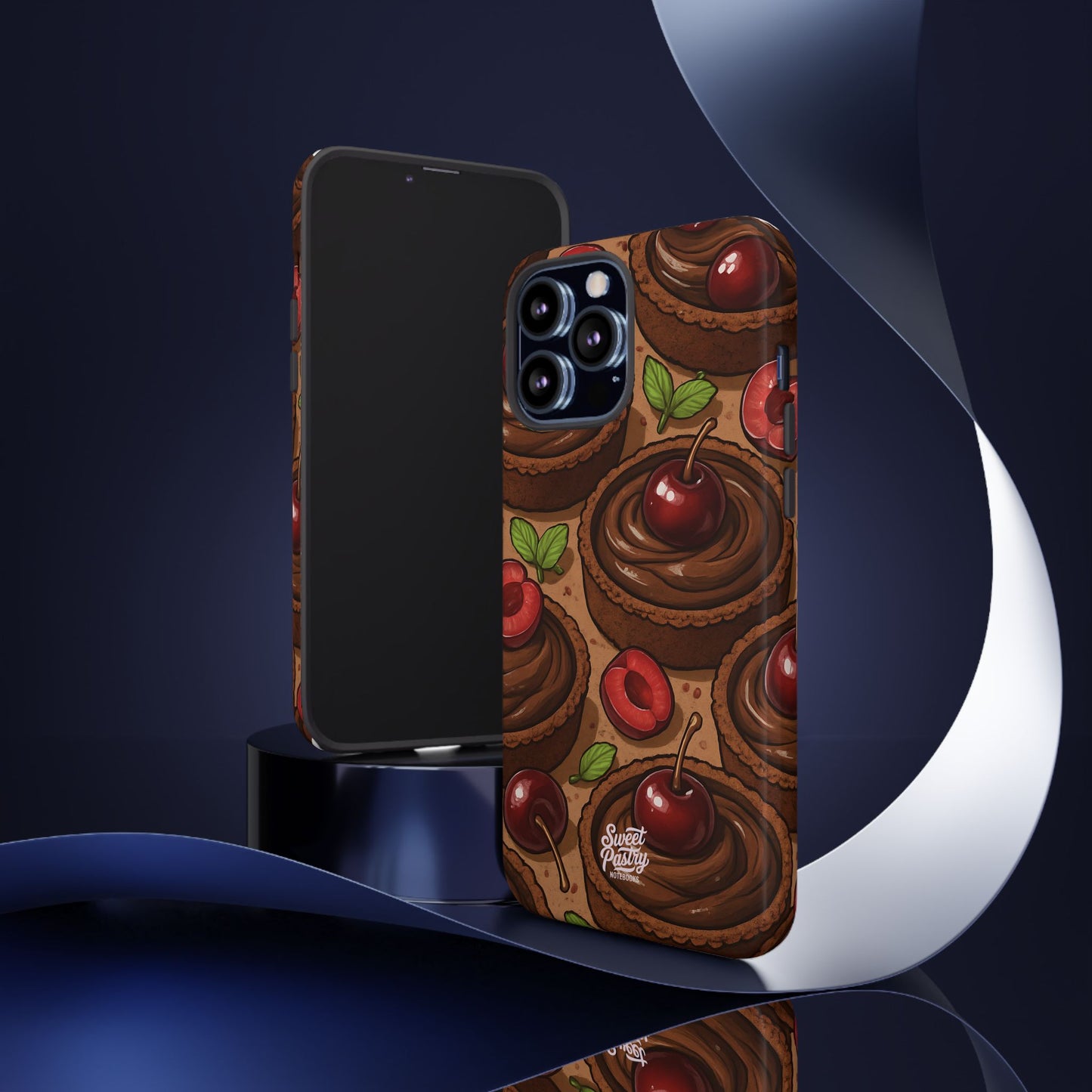 Cherry Chocolate Tart Phone Case – Dessert-Inspired Protective Case