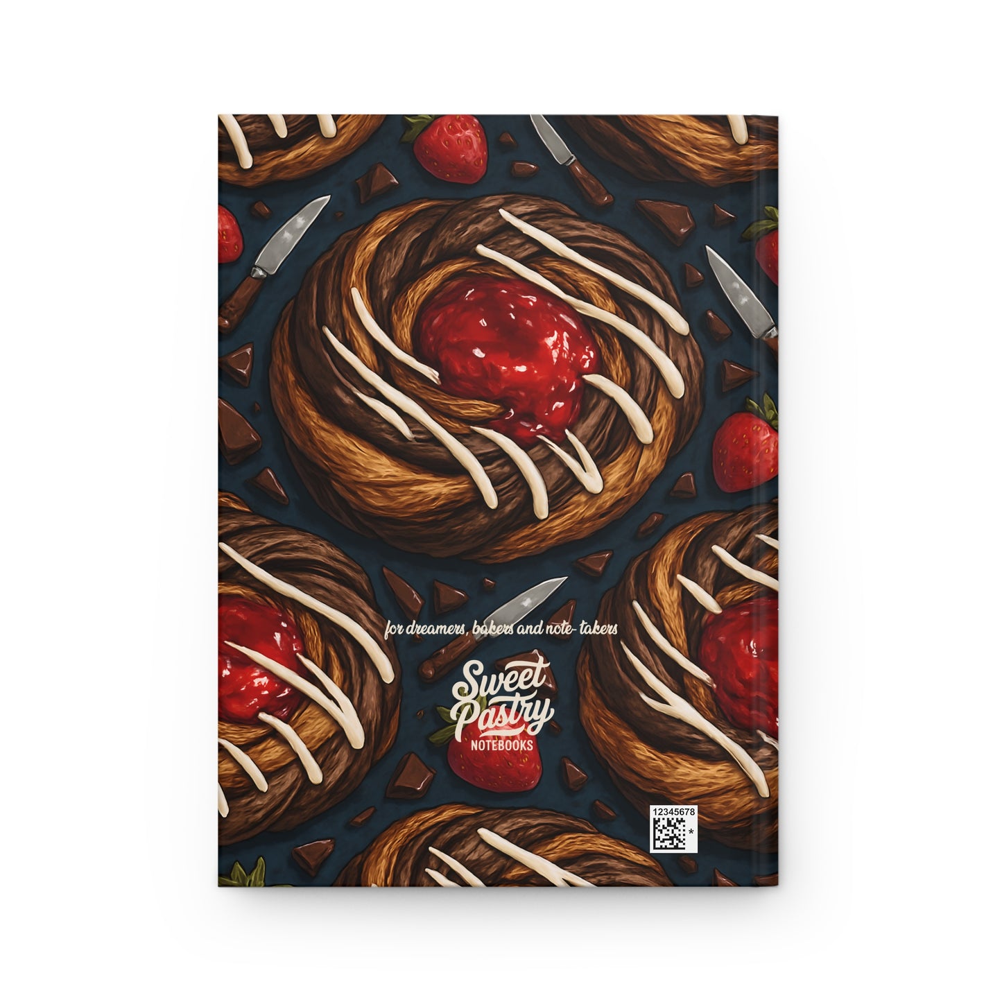 !LIMITED EDITION! Spooky Danish Notebook — Dessert-Inspired Hardcover Journal for Bakers | Sweet Pastry Notebooks