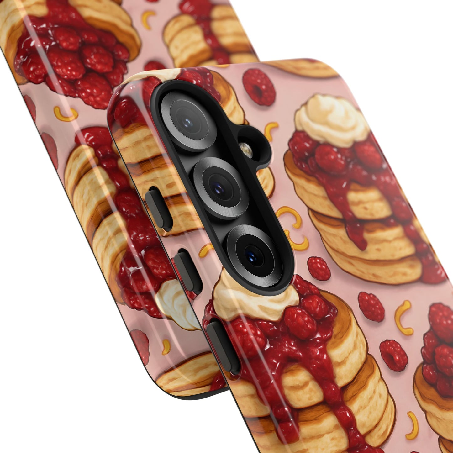 Raspberry Pancakes Phone Case – Dessert-Inspired Protective Case