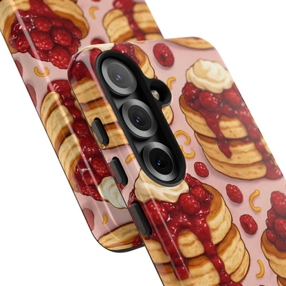 Raspberry Pancakes Phone Case – Dessert-Inspired Protective Case