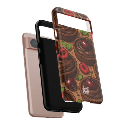 Cherry Chocolate Tart Phone Case – Dessert-Inspired Protective Case