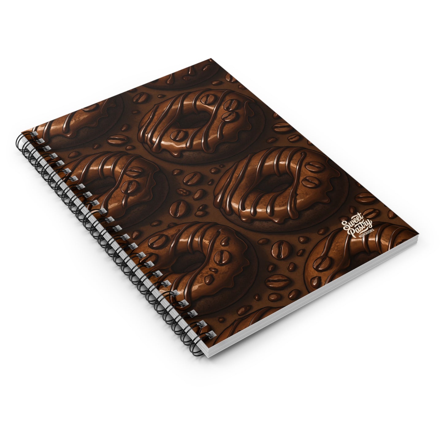 Chocolate Donuts Spiral Notebook — Dessert-Inspired Spiral Notebook for Bakers | Sweet Pastry Notebooks