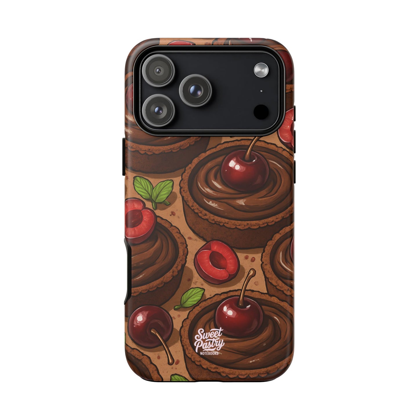 Cherry Chocolate Tart Phone Case – Dessert-Inspired Protective Case