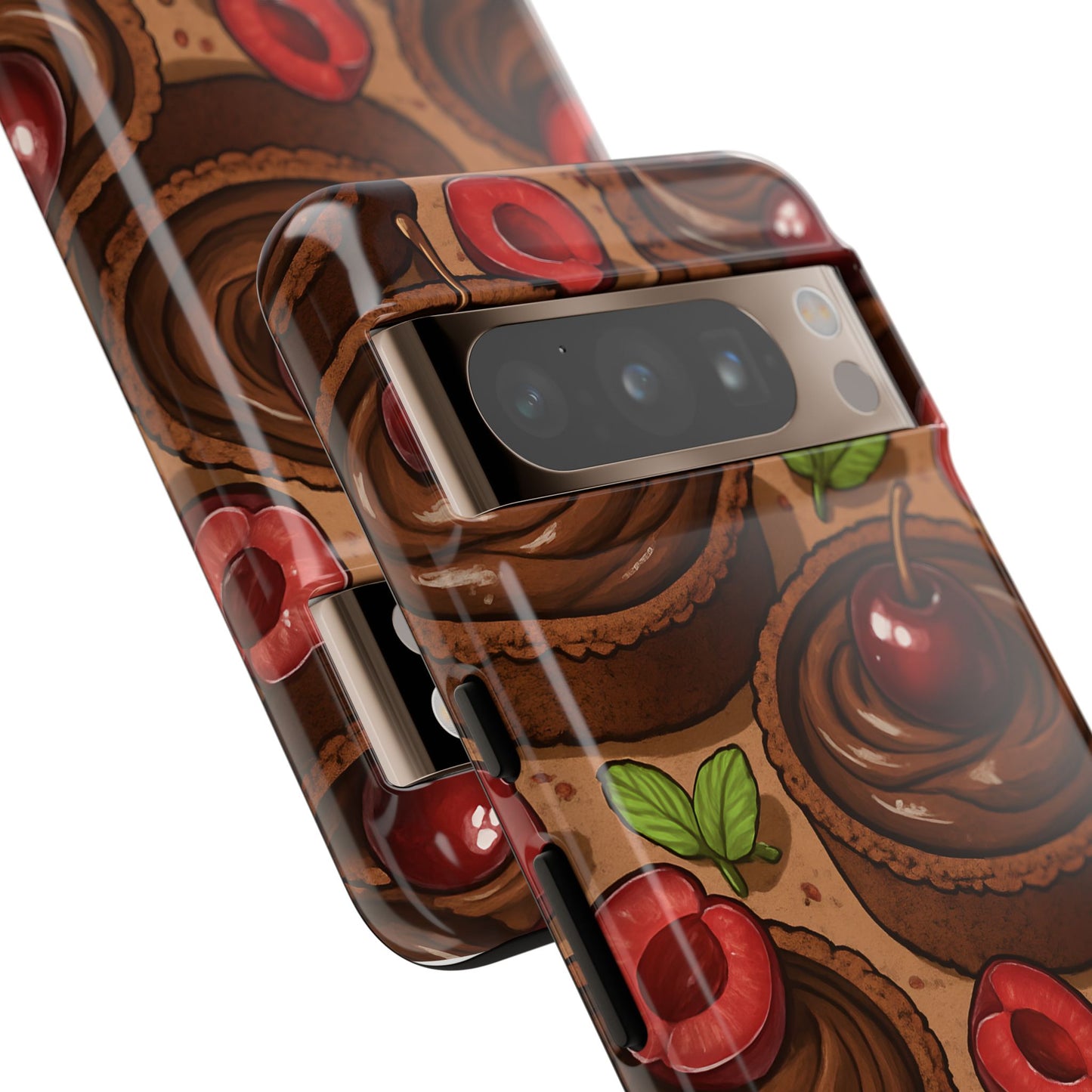 Cherry Chocolate Tart Phone Case – Dessert-Inspired Protective Case