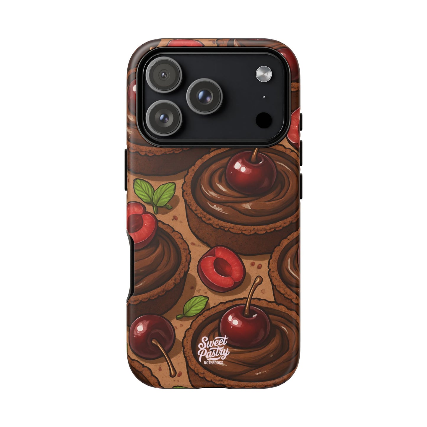 Cherry Chocolate Tart Phone Case – Dessert-Inspired Protective Case
