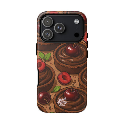 Cherry Chocolate Tart Phone Case – Dessert-Inspired Protective Case