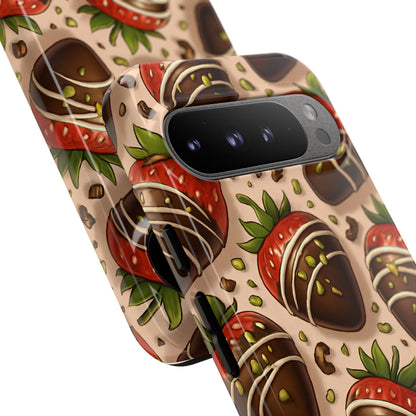 Chocolate Strawberries Phone Case – Dessert-Inspired Protective Case