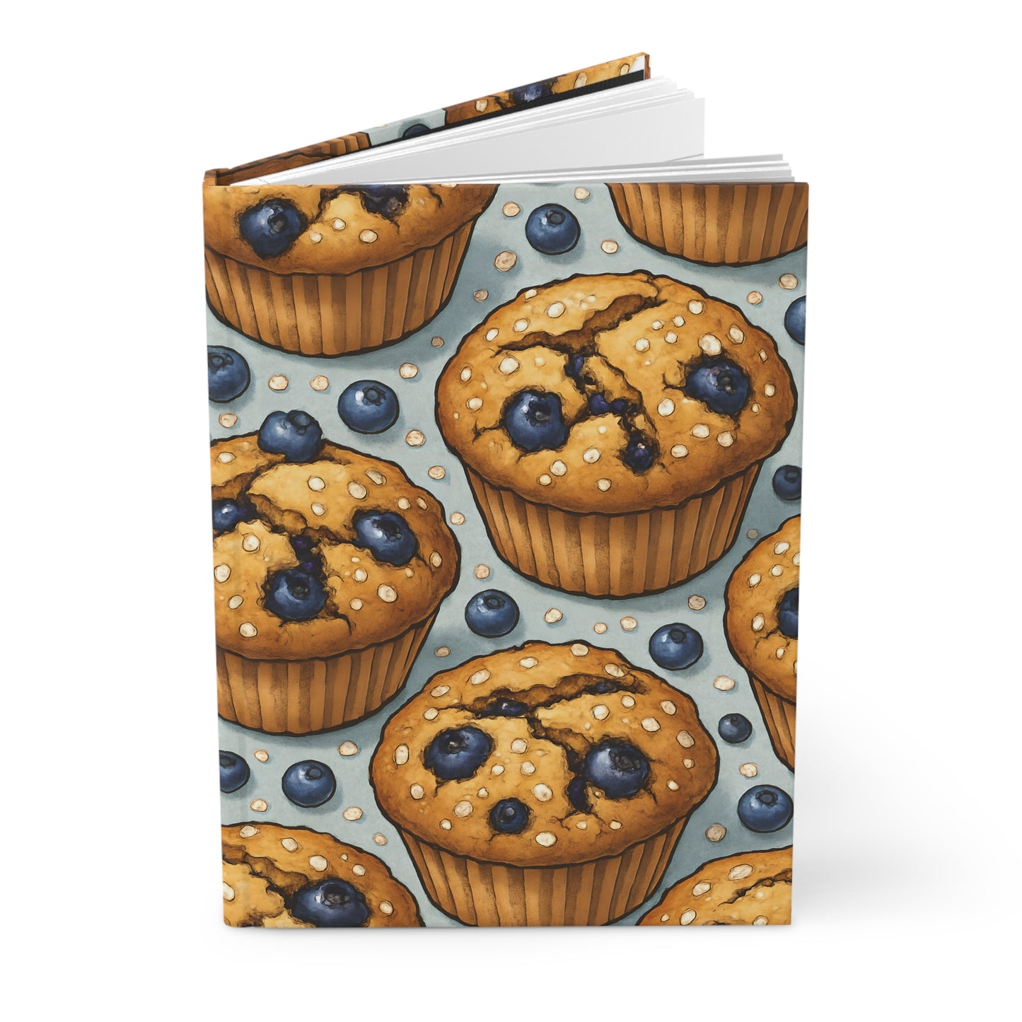 Blueberry Muffin Notebook — Dessert-Inspired Hardcover Journal for Bakers | Sweet Pastry Notebooks