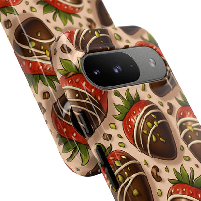 Chocolate Strawberries Phone Case – Dessert-Inspired Protective Case