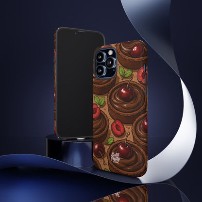 Cherry Chocolate Tart Phone Case – Dessert-Inspired Protective Case