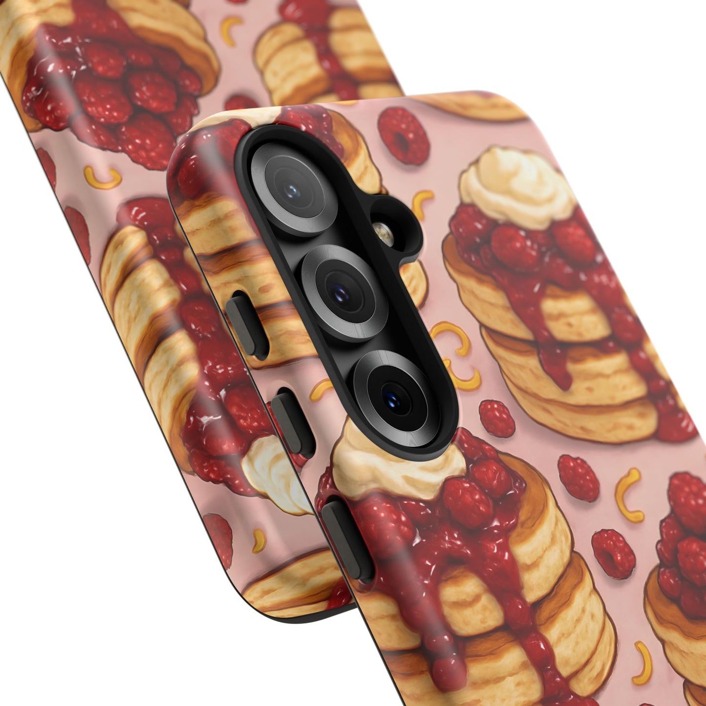 Raspberry Pancakes Phone Case – Dessert-Inspired Protective Case