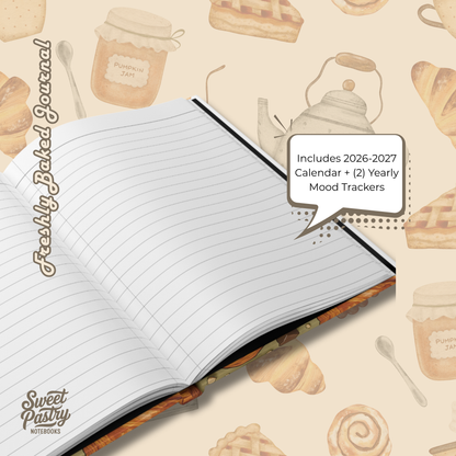 Chocolate Chip Cookie Journal – 2026–2027 Calendar & Mood Tracker | Sweet Pastry Notebooks