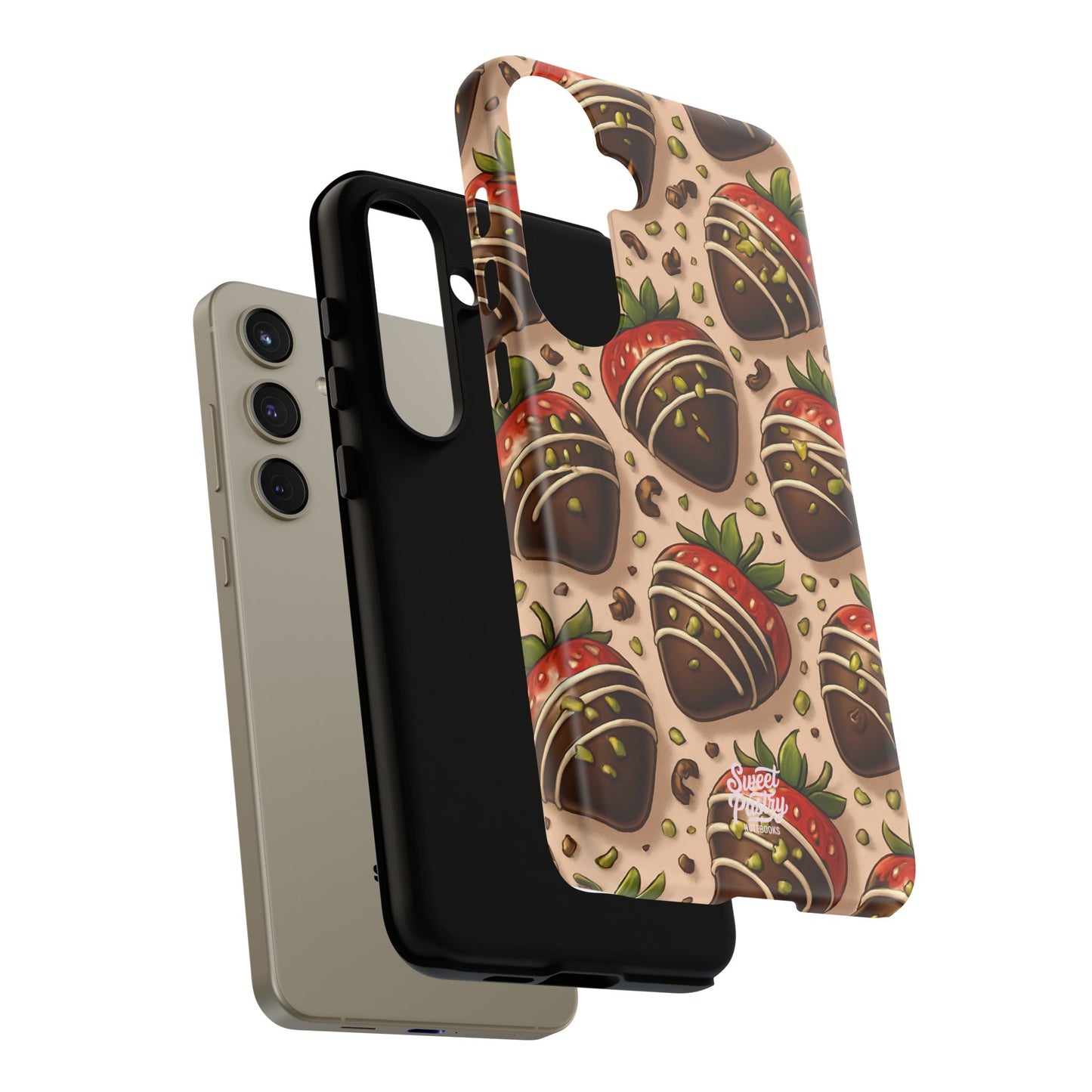 Chocolate Strawberries Phone Case – Dessert-Inspired Protective Case