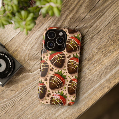 Chocolate Strawberries Phone Case – Dessert-Inspired Protective Case