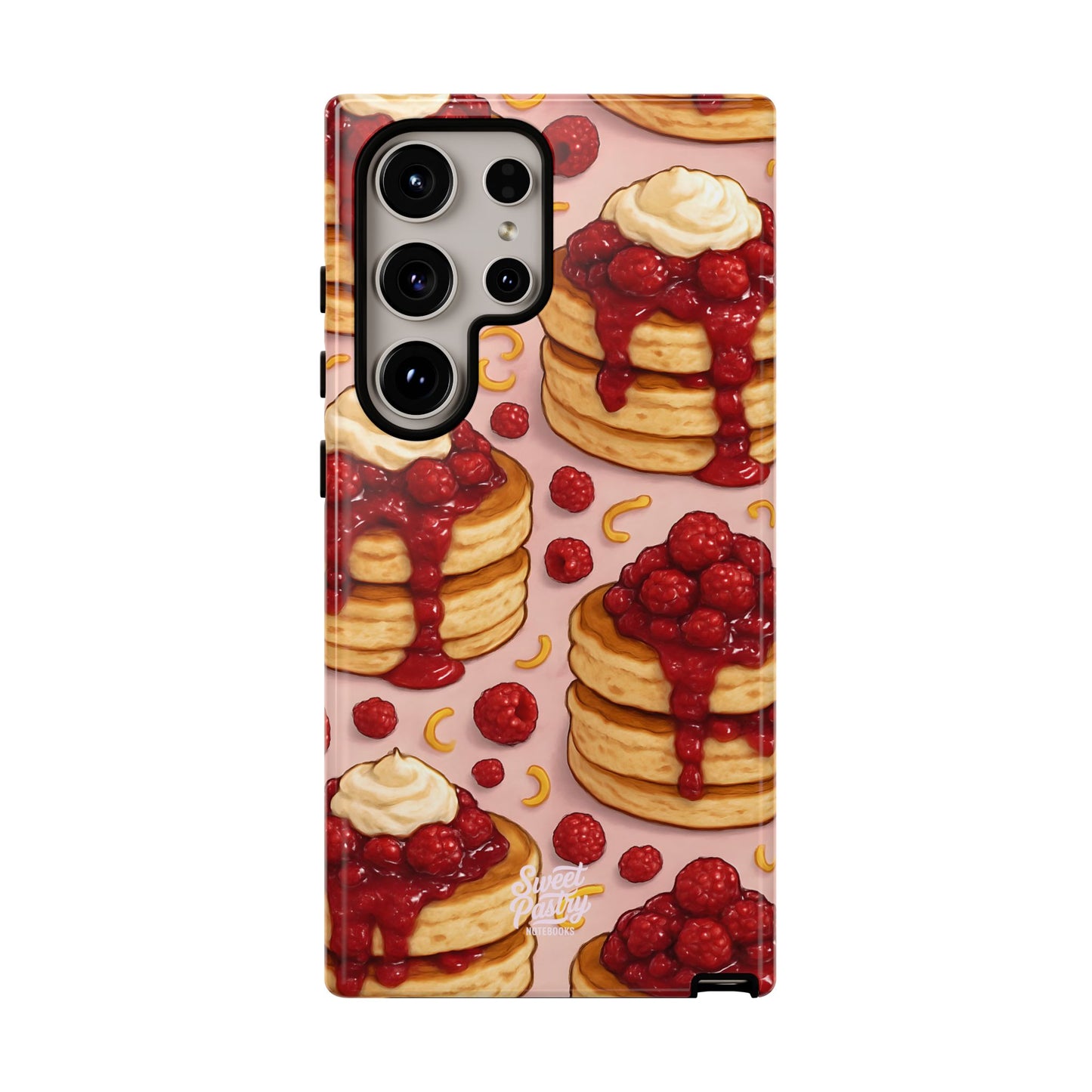 Raspberry Pancakes Phone Case – Dessert-Inspired Protective Case