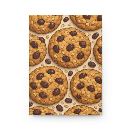 Oatmeal Raisin Cookie Notebook — Dessert-Inspired Hardcover Journal for Bakers | Sweet Pastry Notebooks