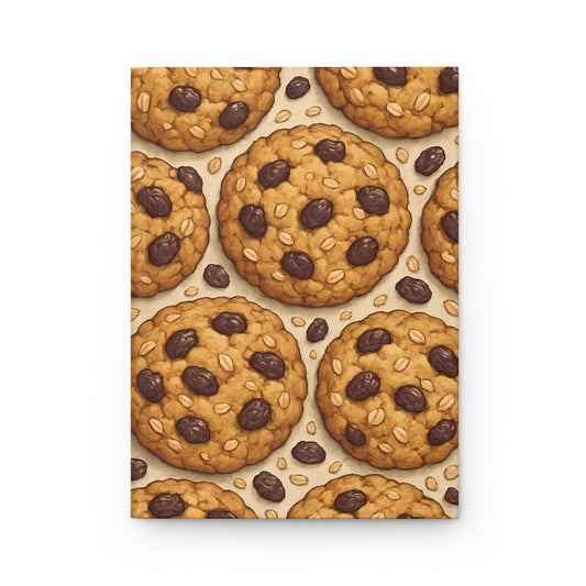 Oatmeal Raisin Cookie Notebook — Dessert-Inspired Hardcover Journal for Bakers | Sweet Pastry Notebooks