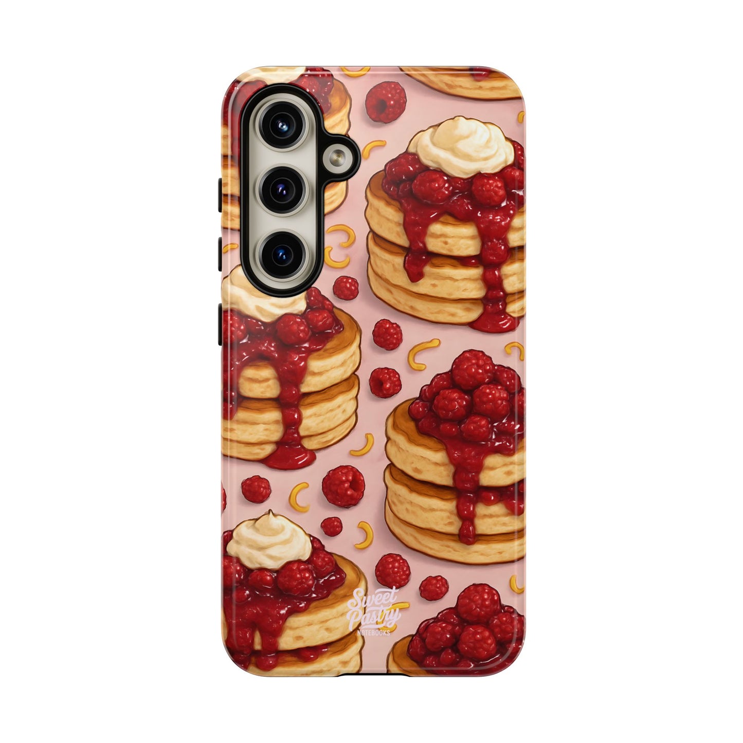 Raspberry Pancakes Phone Case – Dessert-Inspired Protective Case