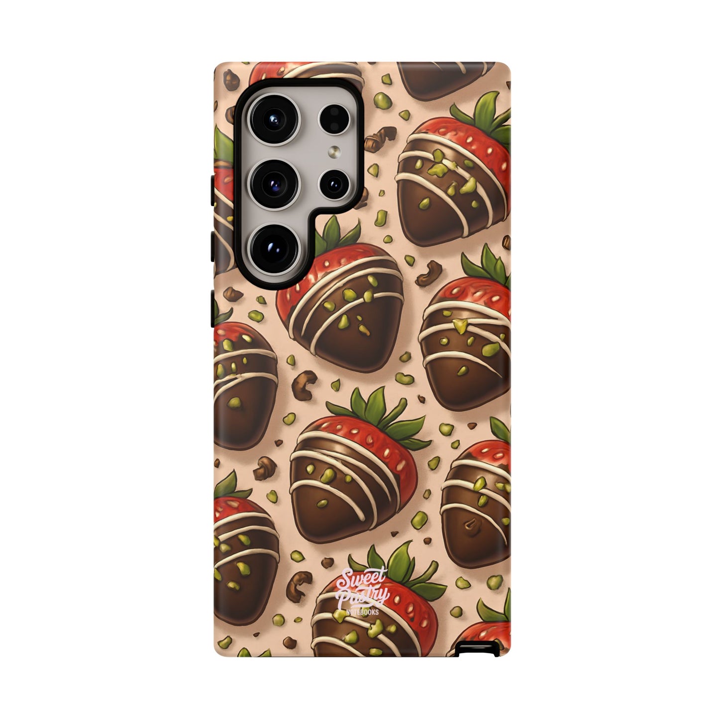 Chocolate Strawberries Phone Case – Dessert-Inspired Protective Case