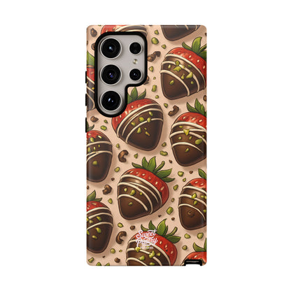 Chocolate Strawberries Phone Case – Dessert-Inspired Protective Case