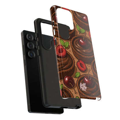 Cherry Chocolate Tart Phone Case – Dessert-Inspired Protective Case