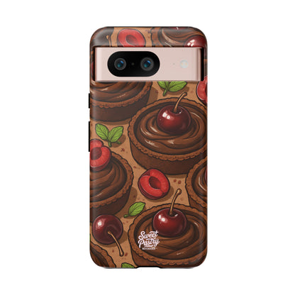 Cherry Chocolate Tart Phone Case – Dessert-Inspired Protective Case