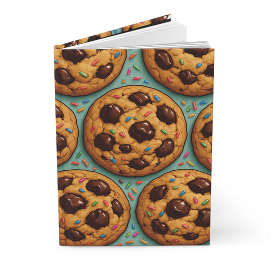 Chocolate Chip Cookies with Sprinkles Notebook — Dessert-Inspired Hardcover Journal for Bakers | Sweet Pastry Notebooks
