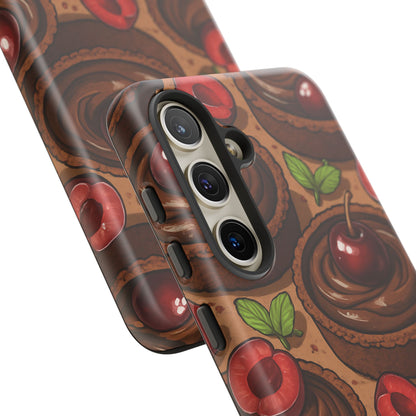 Cherry Chocolate Tart Phone Case – Dessert-Inspired Protective Case