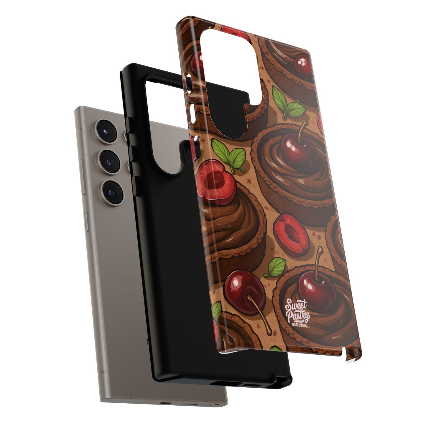 Cherry Chocolate Tart Phone Case – Dessert-Inspired Protective Case