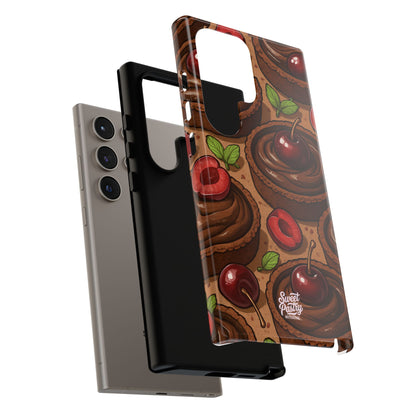 Cherry Chocolate Tart Phone Case – Dessert-Inspired Protective Case