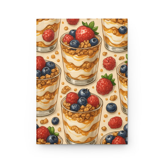 Fruit Parfait & Granola Notebook — Dessert-Inspired Hardcover Journal for Bakers | Sweet Pastry Notebooks