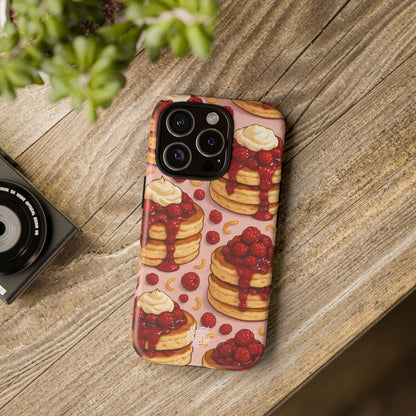 Raspberry Pancakes Phone Case – Dessert-Inspired Protective Case