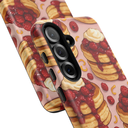 Raspberry Pancakes Phone Case – Dessert-Inspired Protective Case