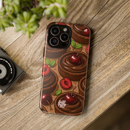 Cherry Chocolate Tart Phone Case – Dessert-Inspired Protective Case