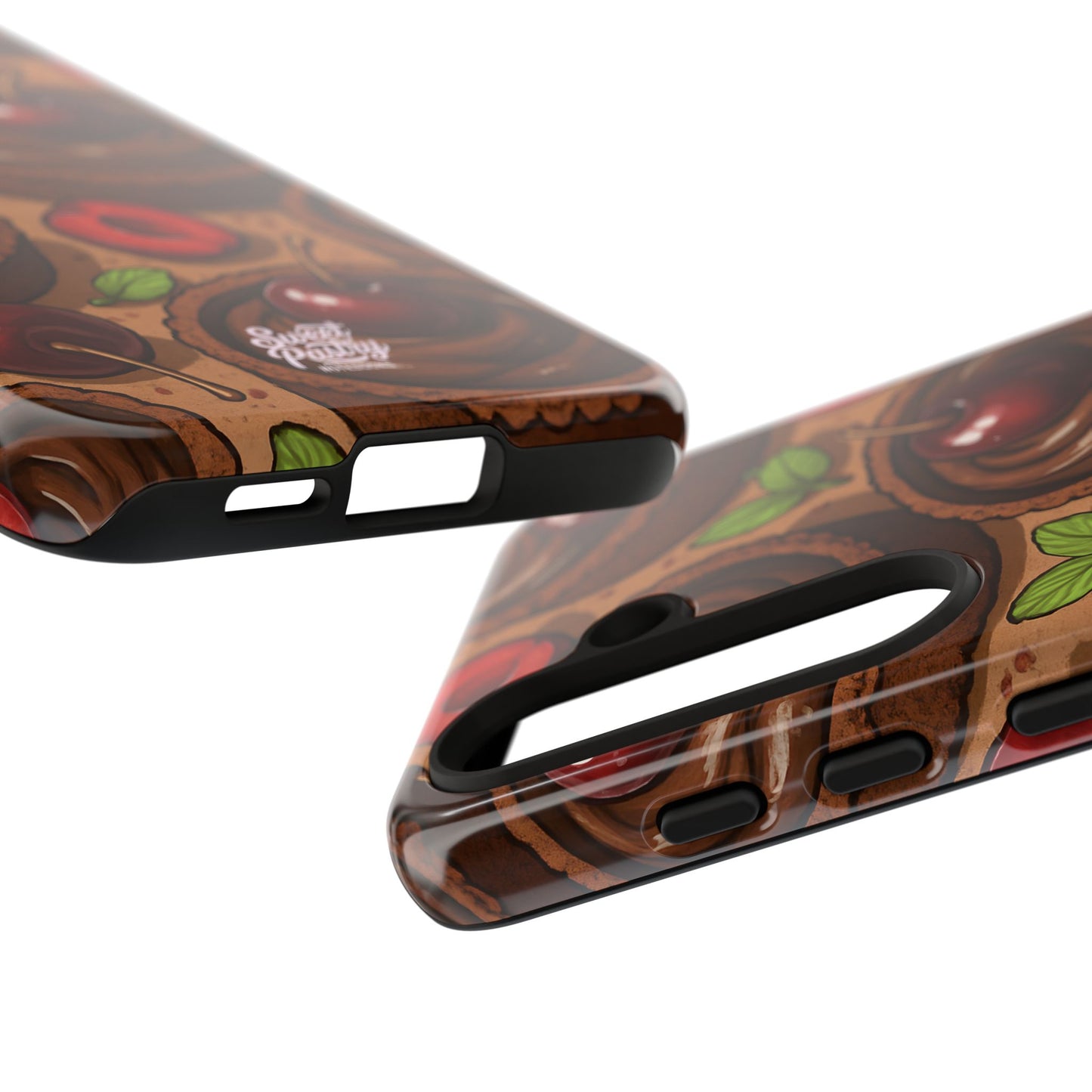 Cherry Chocolate Tart Phone Case – Dessert-Inspired Protective Case