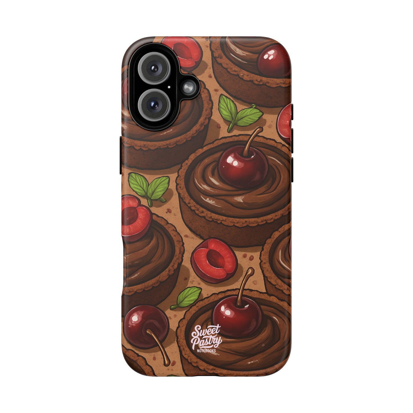 Cherry Chocolate Tart Phone Case – Dessert-Inspired Protective Case