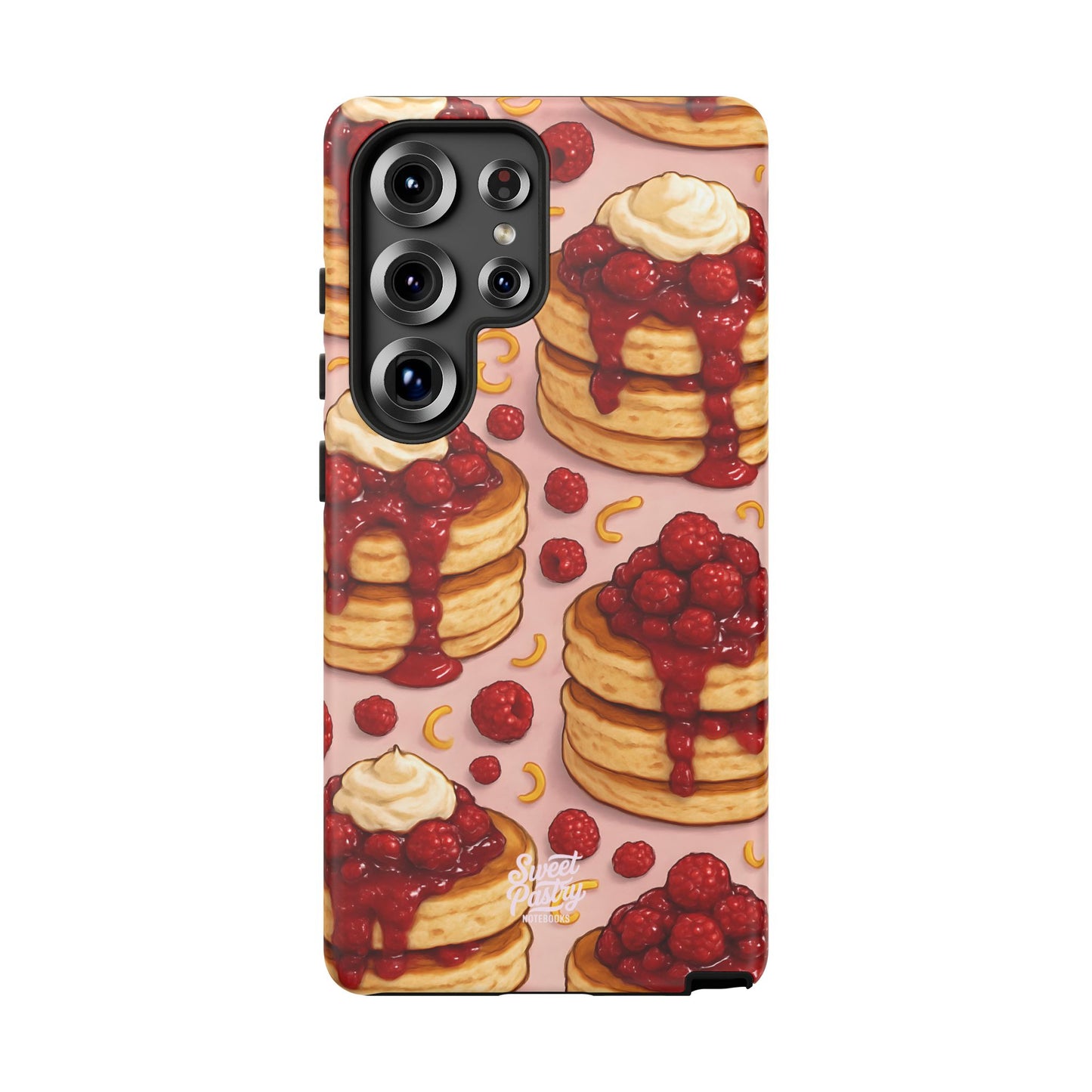 Raspberry Pancakes Phone Case – Dessert-Inspired Protective Case