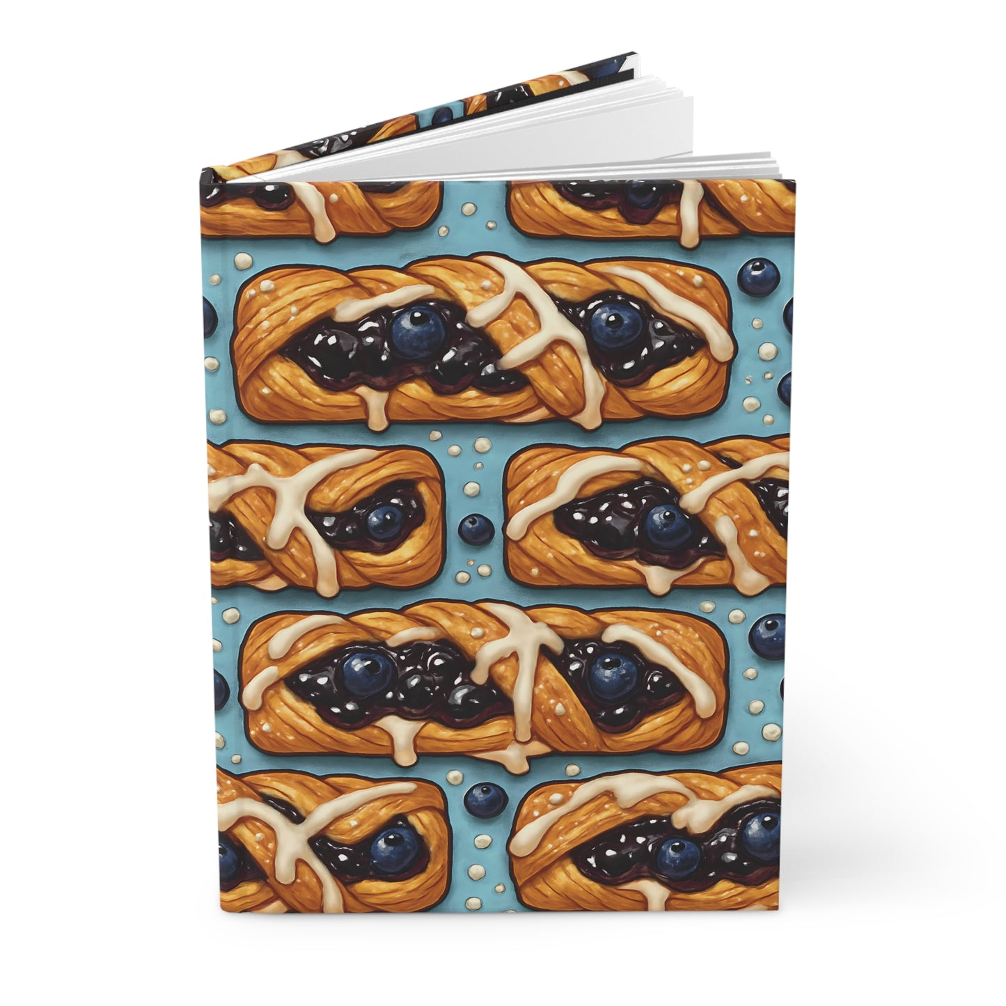 Blueberry Twist Pastry Notebook — Dessert-Inspired Hardcover Journal for Bakers | Sweet Pastry Notebooks