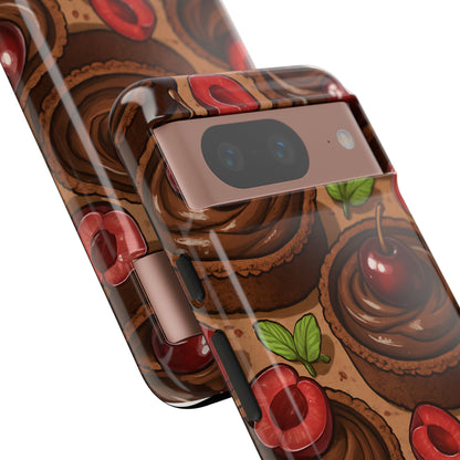 Cherry Chocolate Tart Phone Case – Dessert-Inspired Protective Case