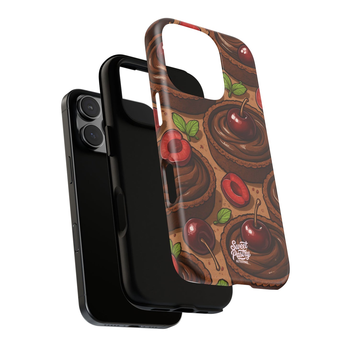Cherry Chocolate Tart Phone Case – Dessert-Inspired Protective Case