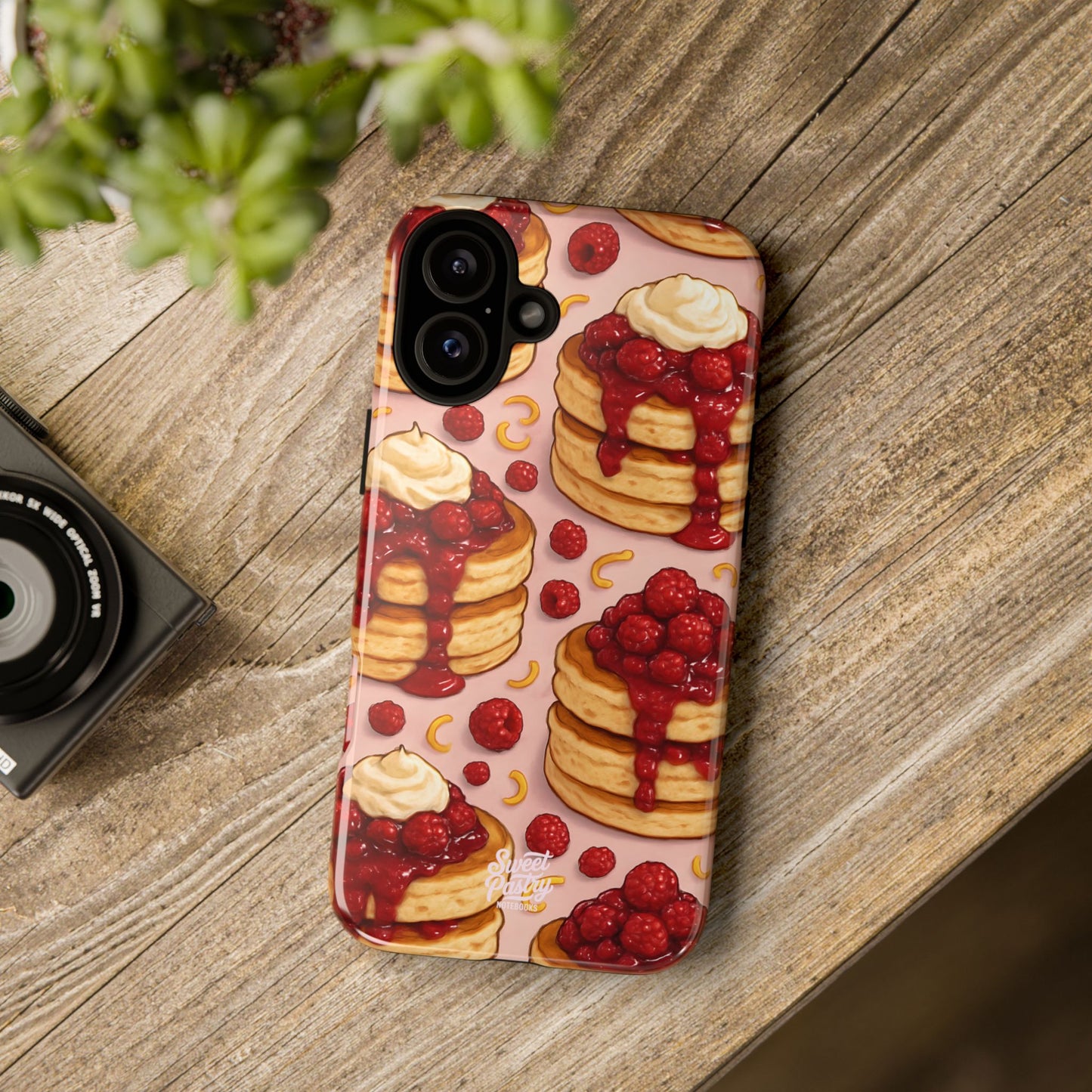 Raspberry Pancakes Phone Case – Dessert-Inspired Protective Case