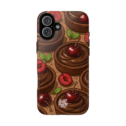 Cherry Chocolate Tart Phone Case – Dessert-Inspired Protective Case